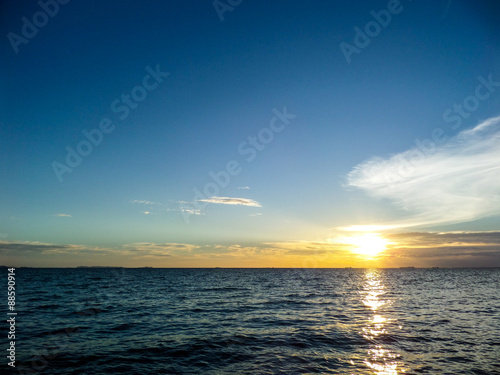 Sunset and cloud