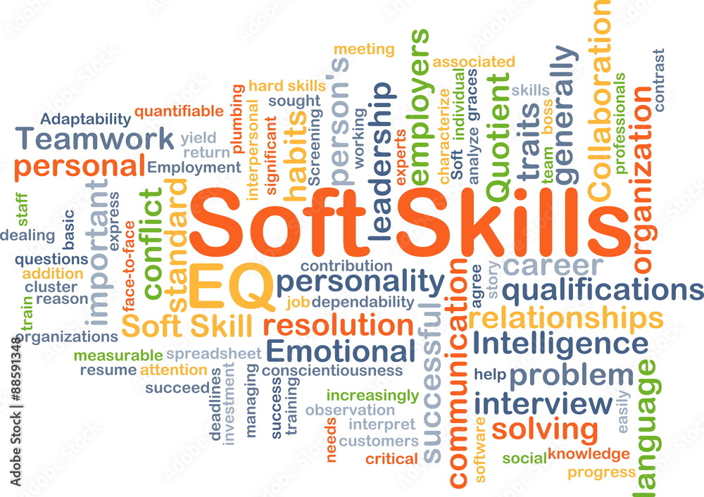 Soft skills background concept