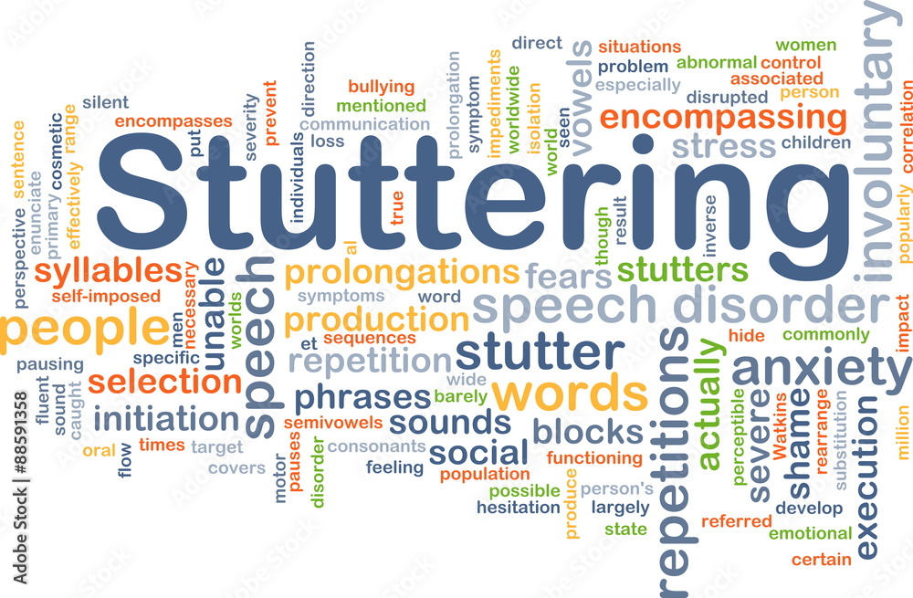 Stuttering background concept