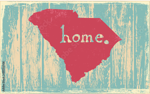South Carolina nostalgic rustic vintage state vector sign
