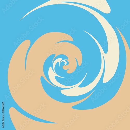 Abstract twisted background in blue and brown