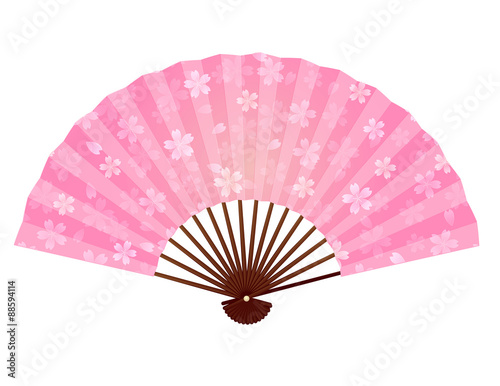 桜　扇子　春