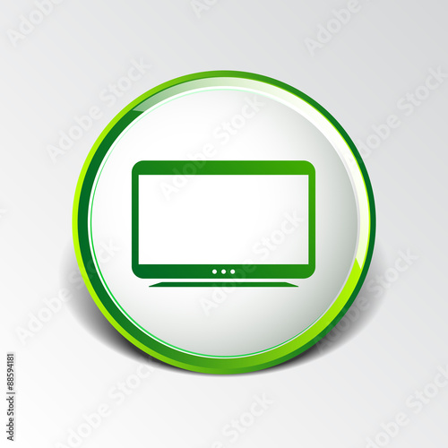 tv icon vector flatscreen hd lcd 