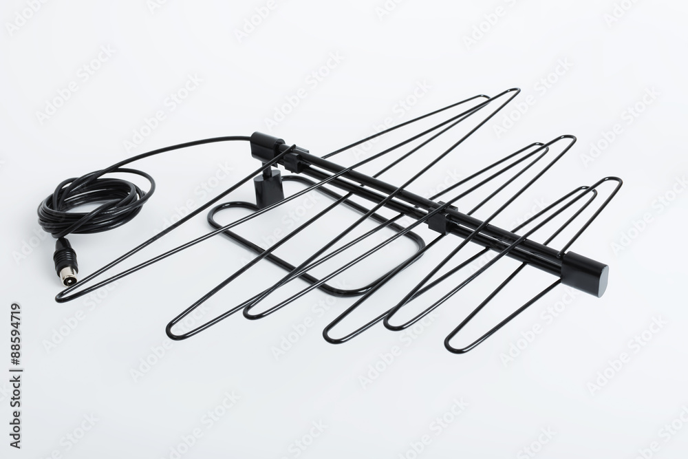TV antenna on a white background. TV antenna on a white background.