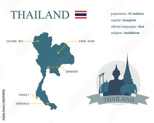 design of thailand map