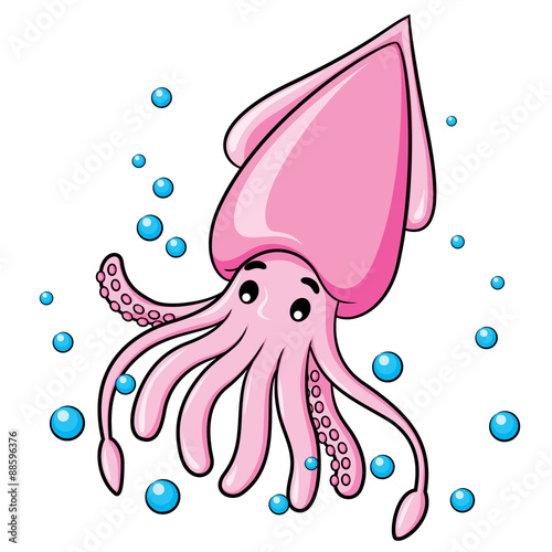 Squid Cartoon
Illustration of cute cartoon squid.