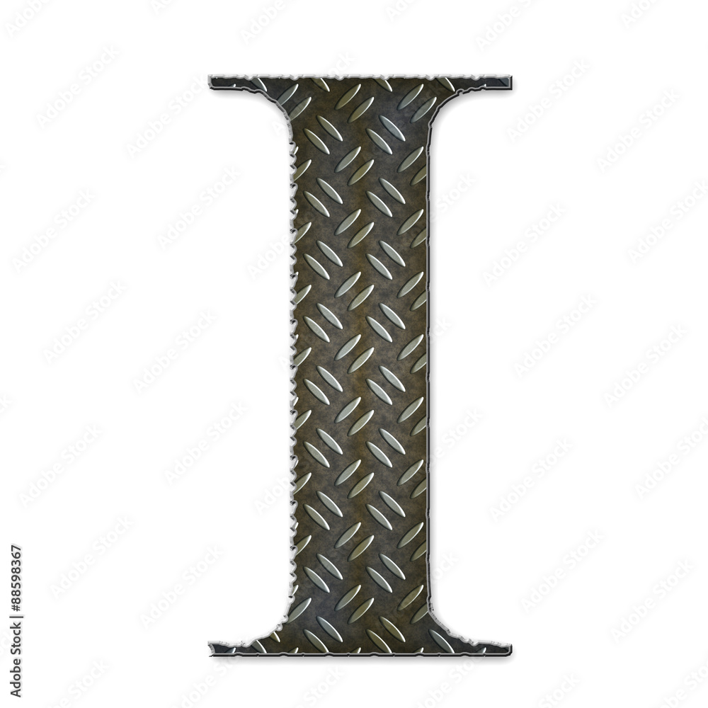 Fototapeta premium Metal alphabet symbol - I