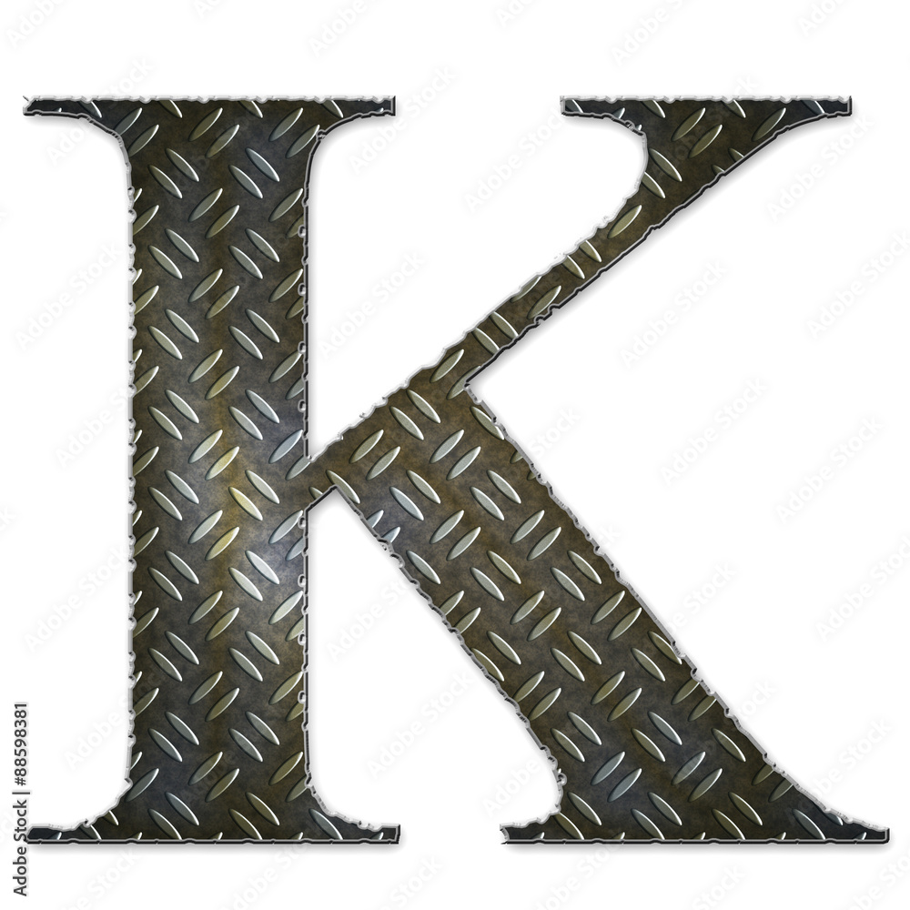 Metal alphabet symbol - K