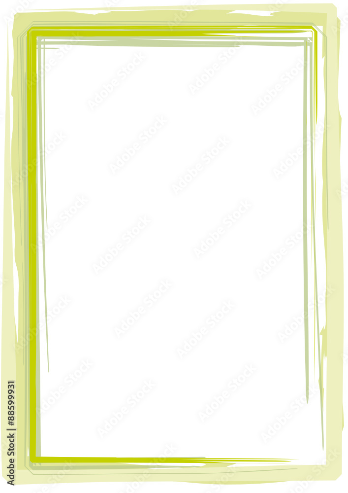 Obraz premium grüner Rahmen Pinsel Strich