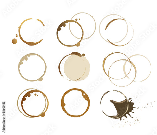 Coffee stains/ A collection of different coffee circles