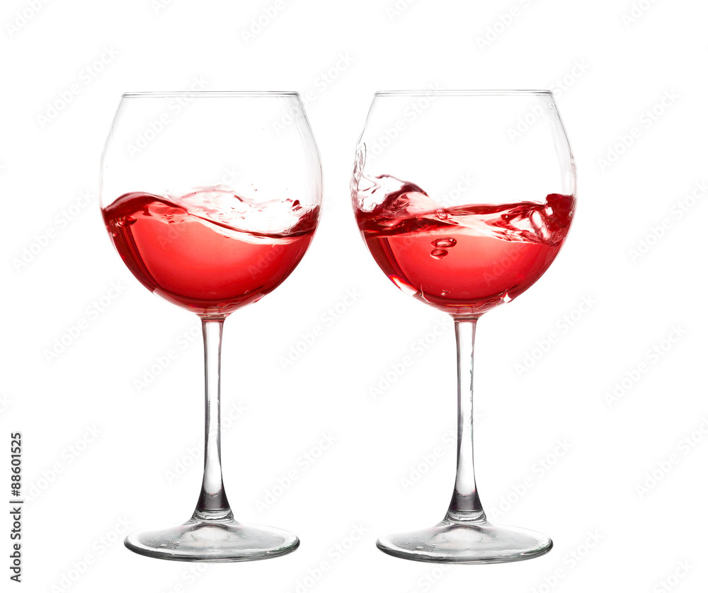 collage Red wine splashing from glass, isolated on white background collage Red wine splashing from glass, isolated on white background