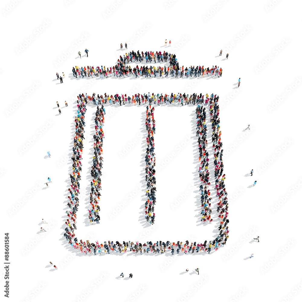 group people shape trash can group people shape trash can