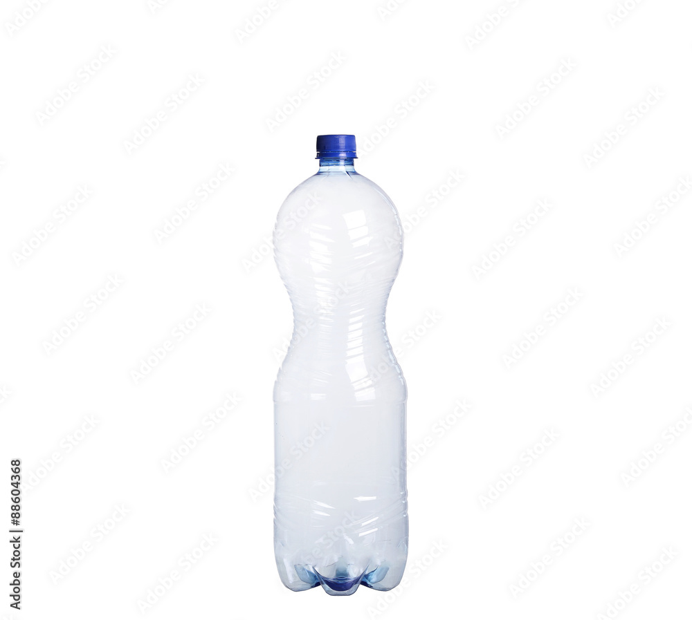 Soda water bottle with blank label. Isolated on white Soda water bottle with blank label. Isolated on white