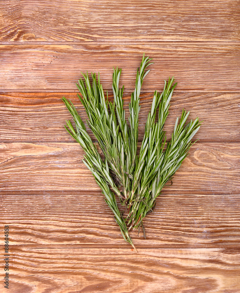 Rosemary bound on a wooden board Rosemary bound on a wooden board