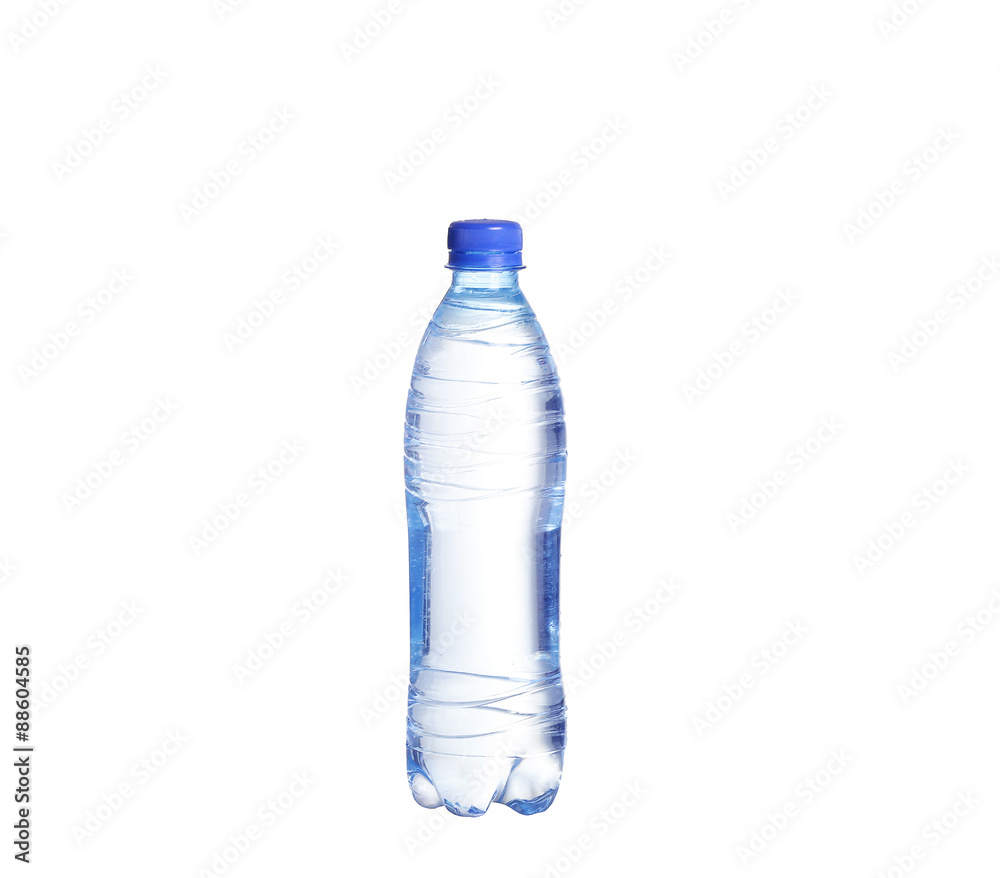 Soda water bottle with blank label. Isolated on white Soda water bottle with blank label. Isolated on white