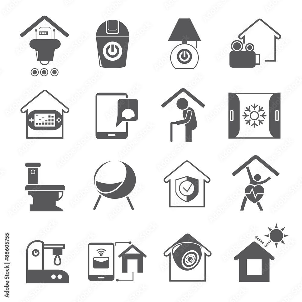 home automation icons set home automation icons set