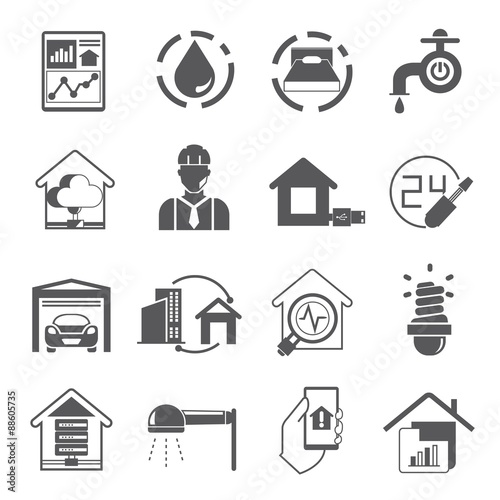 home automation icons set