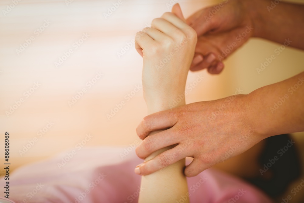 Fototapeta premium Young woman at healing session