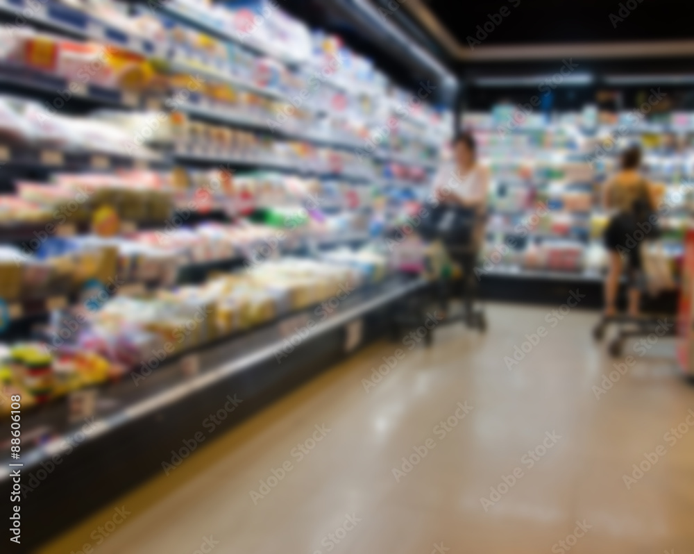 Blurred Supermarkets