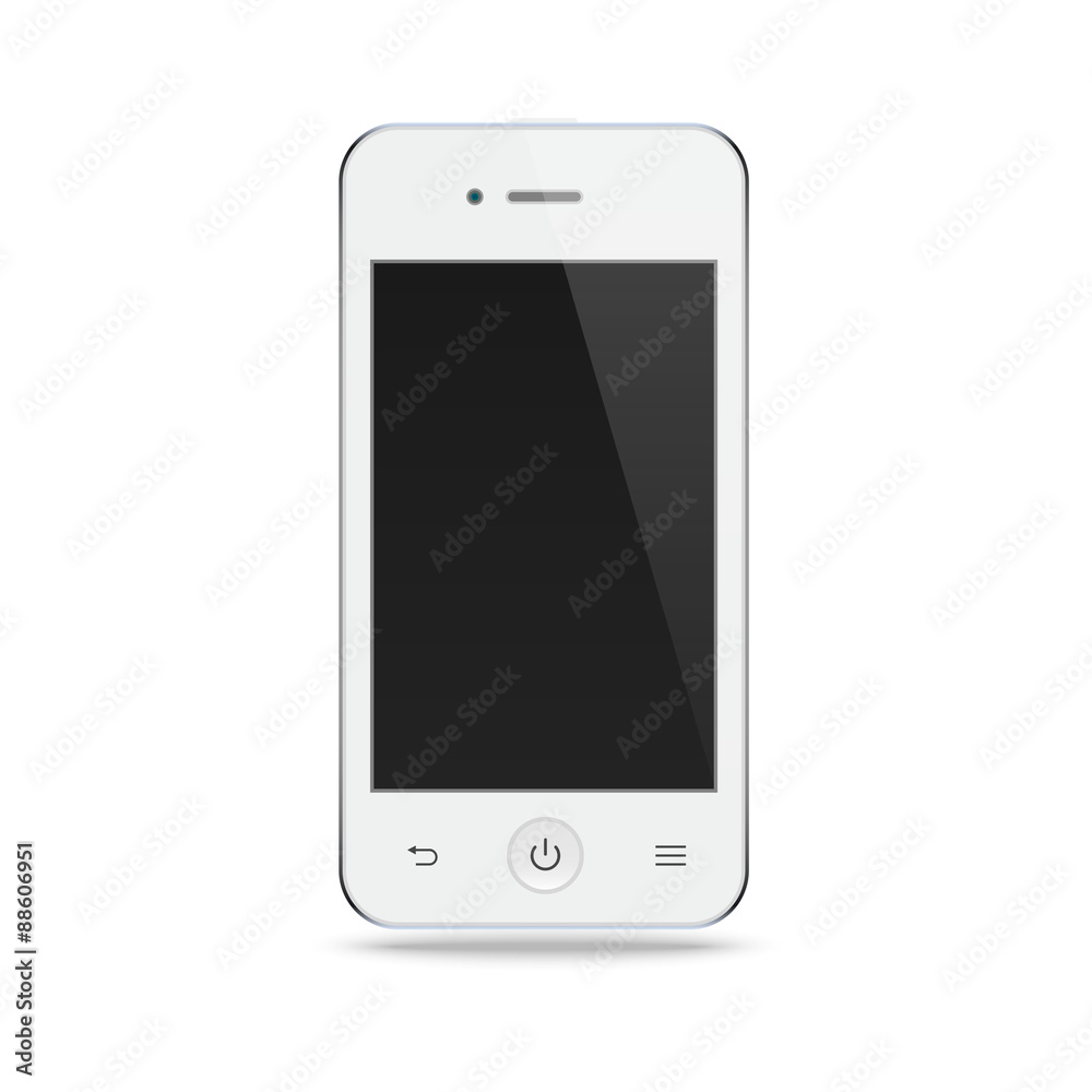 realistic detailed smartphone with touch screen isolated realistic detailed smartphone with touch screen isolated