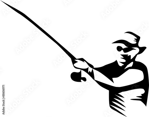 stylized fisherman