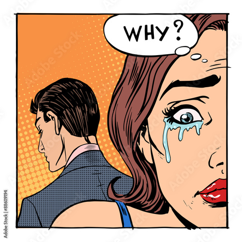Woman crying said why the outgoing man