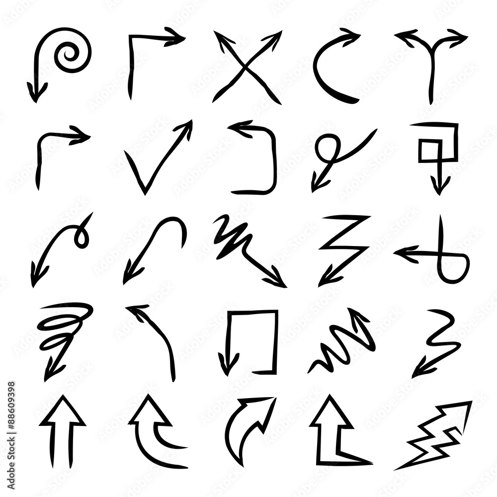 sketched arrows sketched arrows