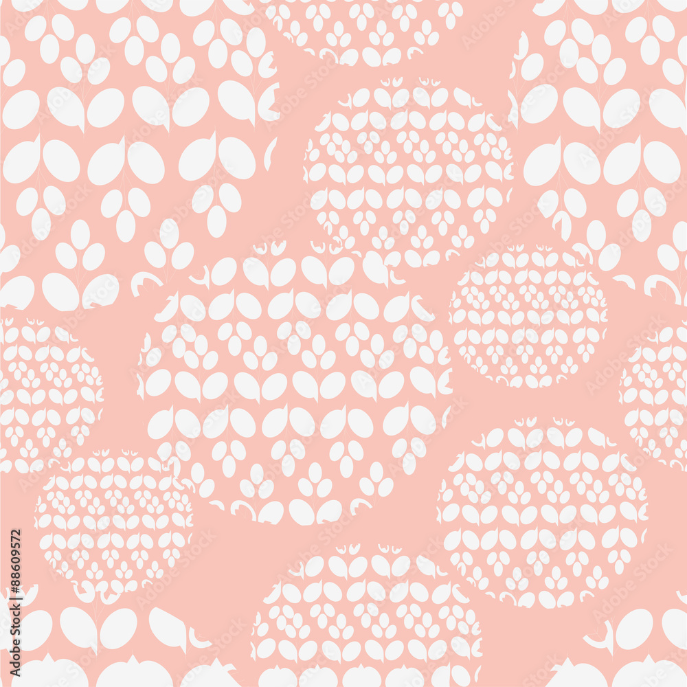 White pattern on a pink background. Seamless. White pattern on a pink background. Seamless.