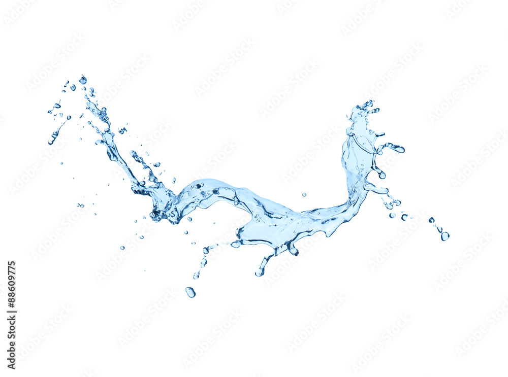 Fototapeta premium Water splash on white background