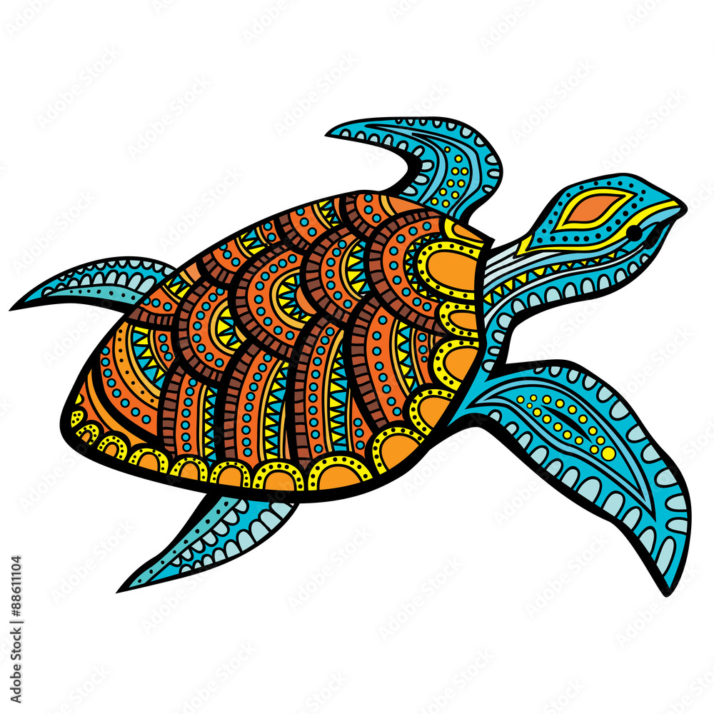 Fototapeta premium Stylized turtle. 