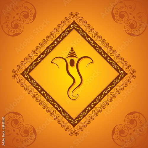 creative ganesh chaturthi festival greeting card background vector