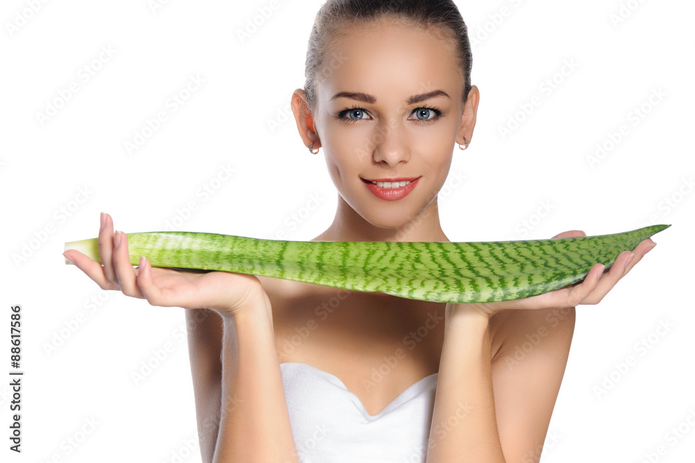 Close-up portrait of a beautiful young, fresh, healthy woman wit Close-up portrait of a beautiful young, fresh, healthy woman wit