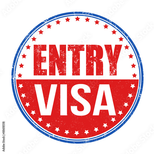 Entry visa stamp
