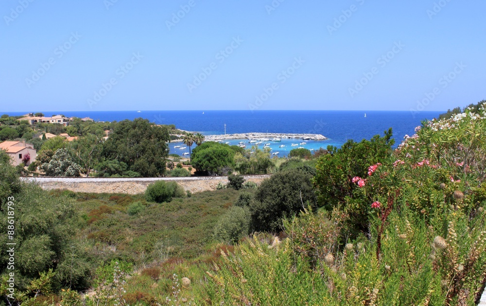 Marine de San Damiano vue de la RN 197 à Algajola ( Haute-Corse )
