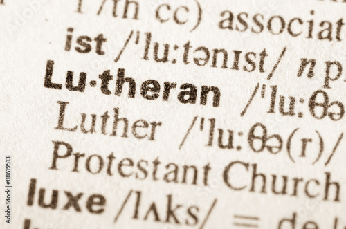 dictionary definition of word Lutheran photo