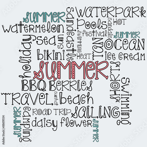 Sommer Typo Wolke