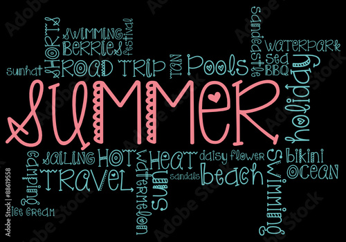 Sommer Typo Wolke