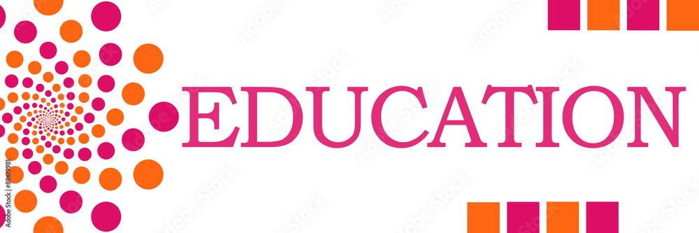 Education Pink Orange Dots Horizontal Education Pink Orange Dots Horizontal