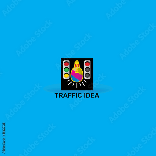 creative traffic concept vector illustration 