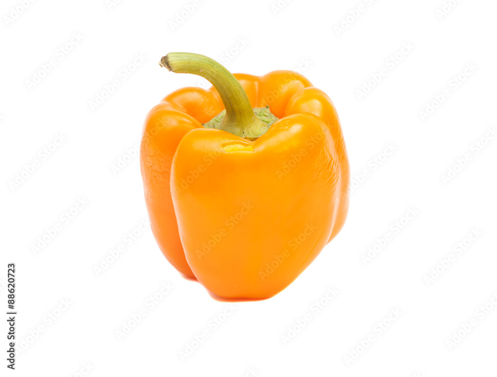 Fresh colorful sweet bell pepper isolated on white background.
