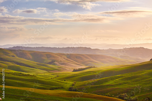 Green Tuscany hills