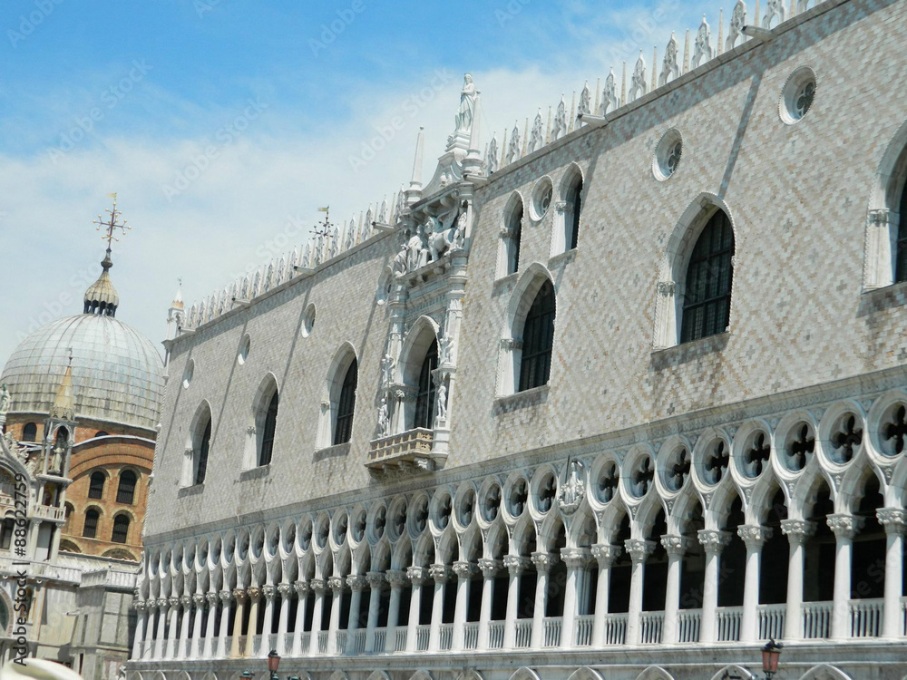 Doge Palace also including Palazzo Ducale in Venice, Italy.