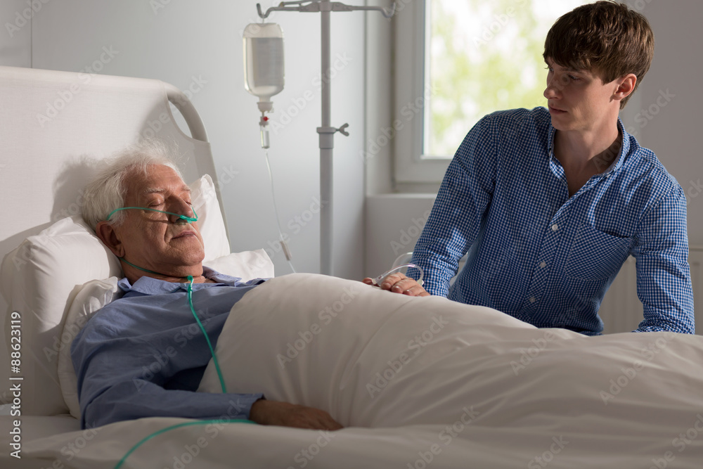 Fototapeta premium Terminally ill man