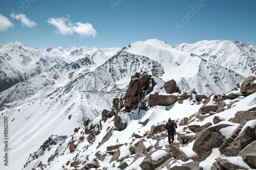 Trans-Ili Alatau mountains. On the way to Big Almaty peak. photo