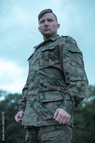 Soldier in military