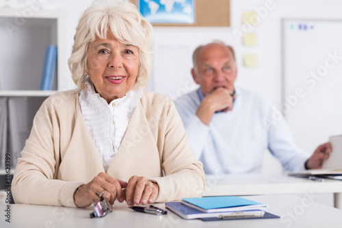 Two seniors at university