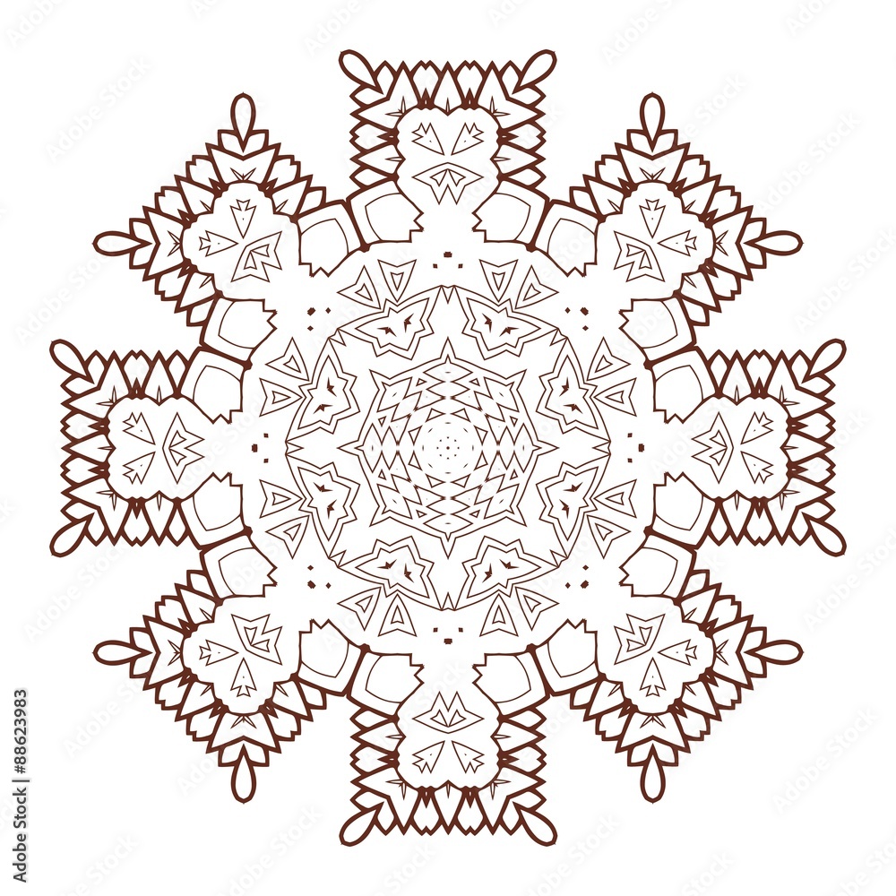 Vector Beautiful Deco Black Mandala.
