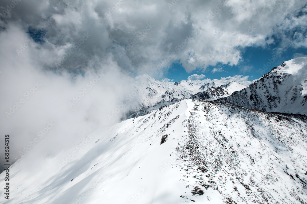 Trans-Ili Alatau mountains. On the way to Big Almaty peak.