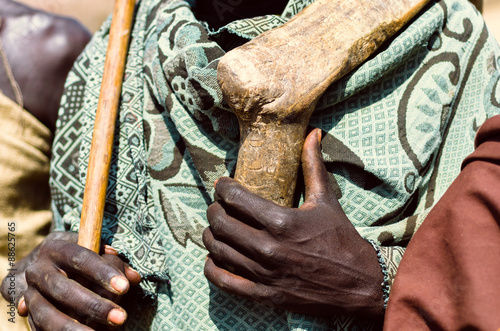 Hands of a Arbore man, Omo valley, Ethiopia photo