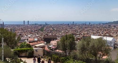 Barcelona City from above